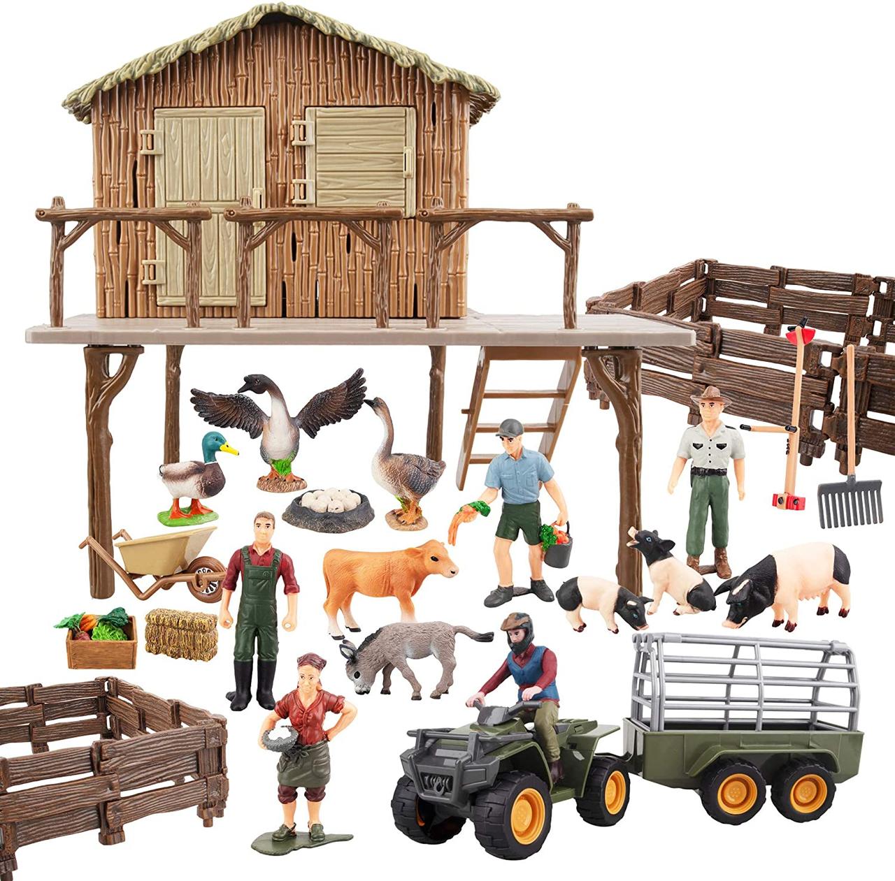 Розвиваючий набір міні фігурки Ферма (37 шт) від Toymany, фото 1