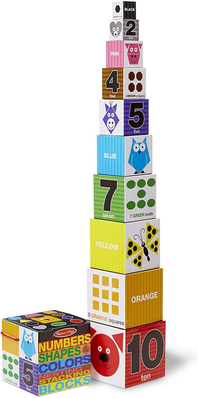 Розвиваючий набір кубиків Пірамідка з числами (10 шт) від Melissa & Doug