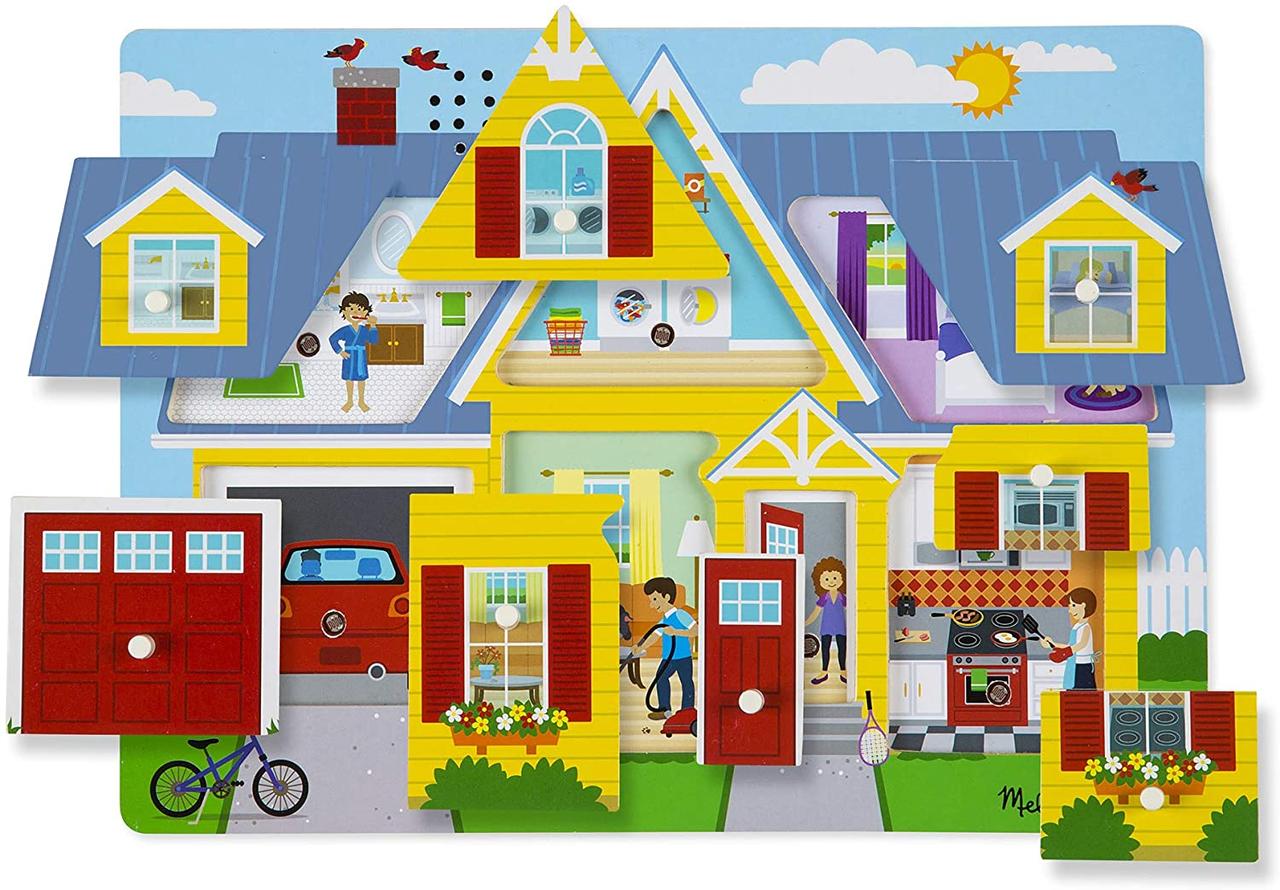 Розвиваючий звуковий пазл Будинок від Melissa & Doug