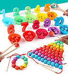 Розвиваючий набір сортер Цифри і шнурівка, фото 5