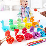 Розвиваючий набір сортер Цифри і шнурівка, фото 9