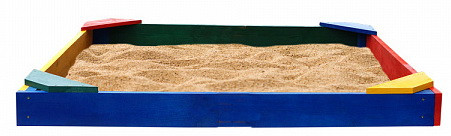 Дерев'яна пісочниця Ракушка з кольоровими куточками
