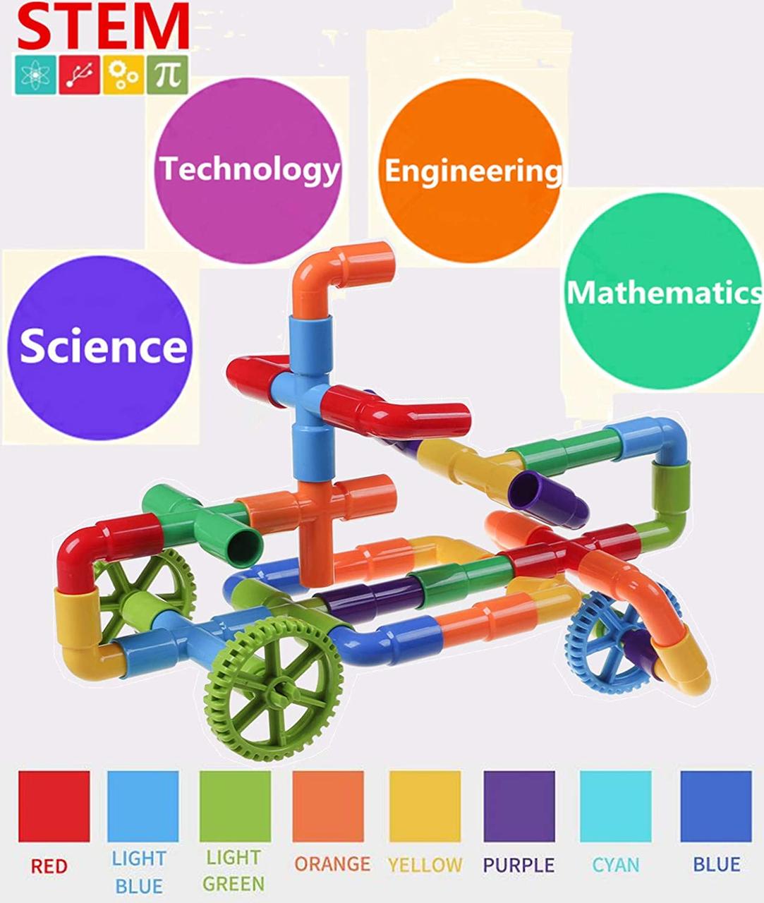 Купить Строительный STEM набор конструктор для детей с трубочками (176 ...