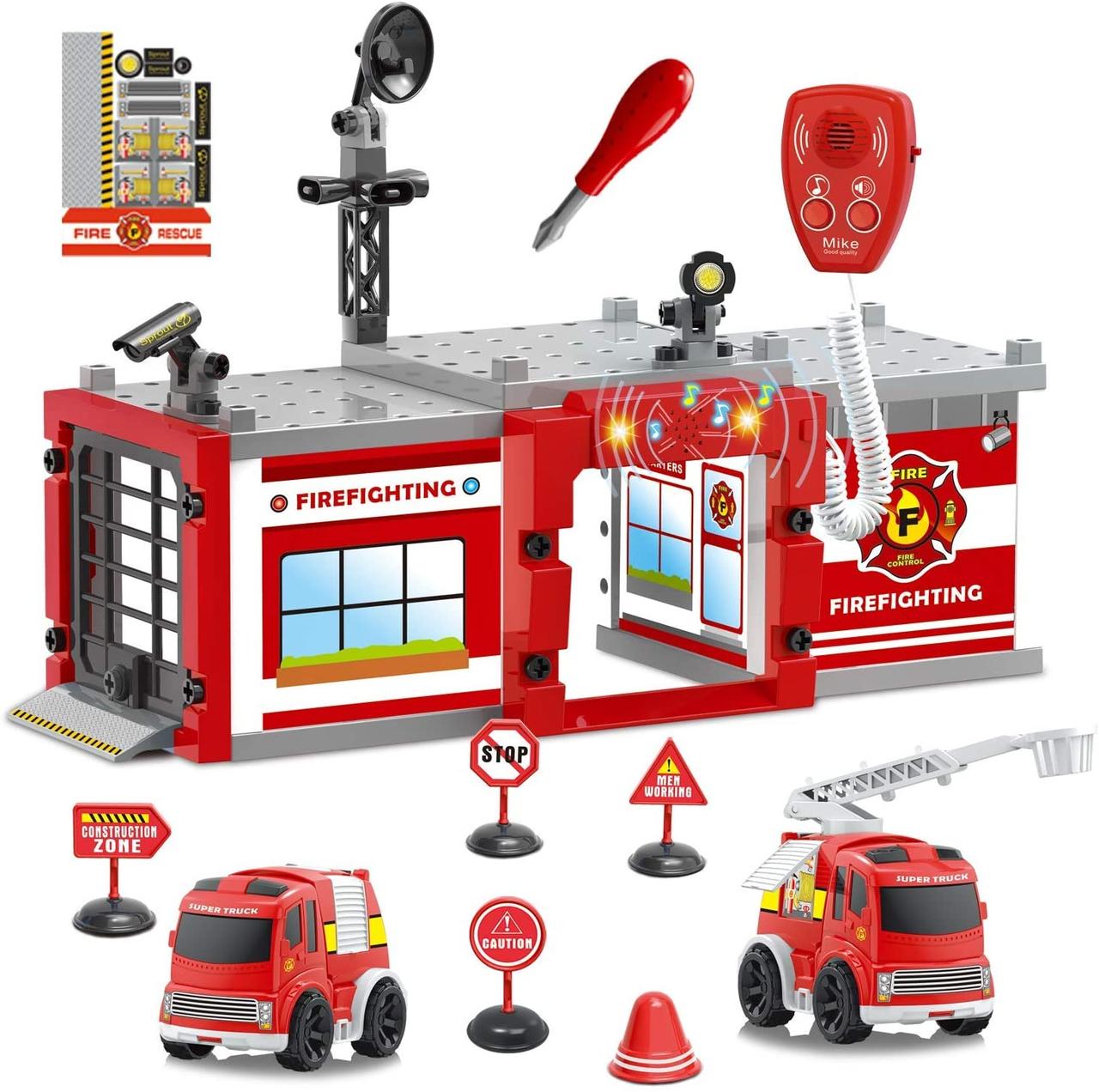 Розвиваючий набір Пожежна частина з рацією (61 деталь) від FUN LITTLE TOYS