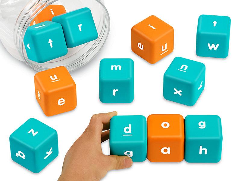 Навчальний набір кубики CVC слова (12 шт) від Lakeshore, фото 1