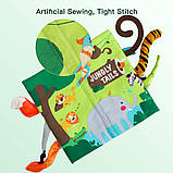 Розвиваючий набір м'яких тактильних книг Тварини (3 шт), фото 4