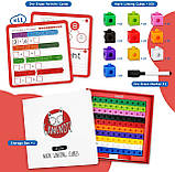Математичний набір для рахунку і сортування Кольорові кубики (100 шт) від Gamenote, фото 8