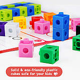 Математичний набір для рахунку і сортування Кольорові кубики (100 шт) від Gamenote, фото 7
