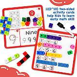 Математичний набір для рахунку і сортування Кольорові кубики (100 шт) від Gamenote, фото 4