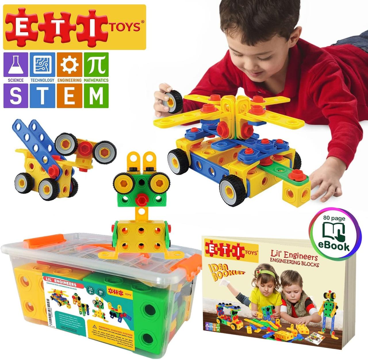 Розвиваючий STEM конструктор з шестернями (101 шт) від ETI Toys