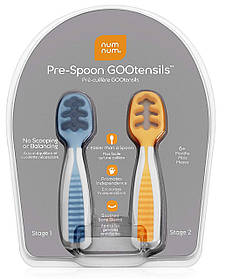 Розвиваючий сенсорний набір силіконових ложок Pre-Spoon GOOtensils (2 шт) від NumNum