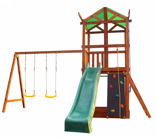 Дитячий дерев'яний ігровий комплекс Babyland-3 з гойдалками