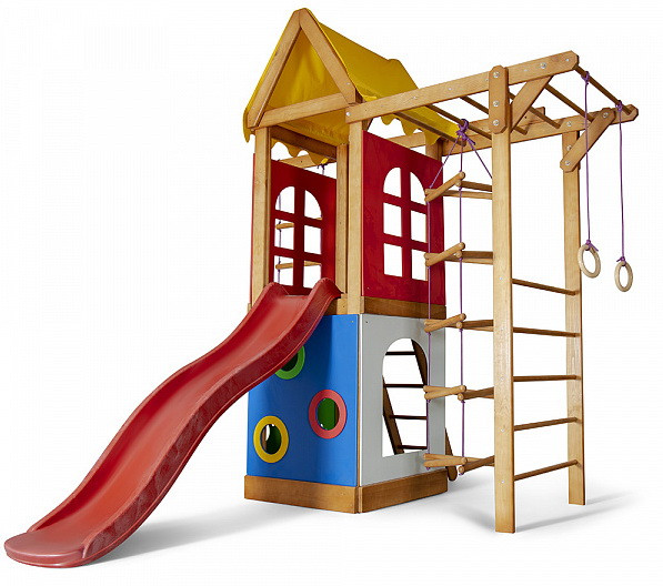 Дитячий ігровий комплекс Babyland-22 будиночок з гіркою
