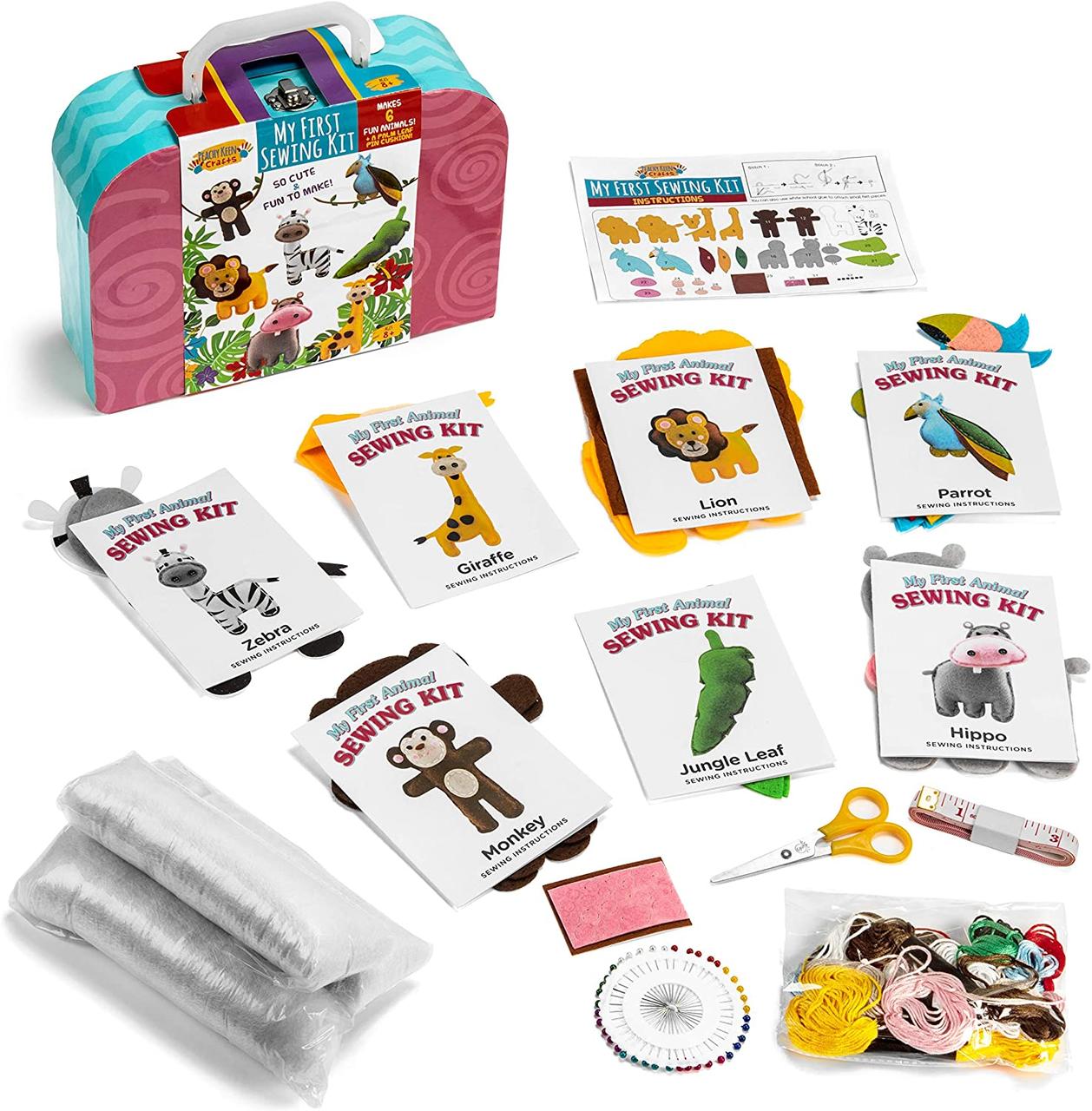 Набір для шиття Сафарі тварини (7 шт) від Craftster's Sewing kits