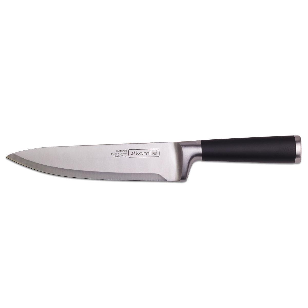 Нож кухонный шеф-повар Kamille KM-5190 20 см - фото 1 - id-p981067598
