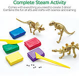 Набір для творчості Динозаври з глини (3 шт) від Creativity for Kids, фото 6