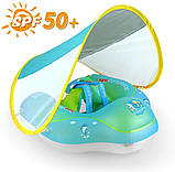 Дитяче надувне коло для плавання з сонцезахисним козирком з кишенею для сидіння, фото 6