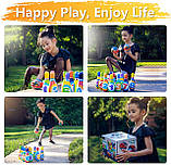 Розвиваючий тактильний набір М'який боулінг (10 кеглів + 2 м'ячі), фото 4