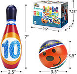 Розвиваючий тактильний набір М'який боулінг (10 кеглів + 2 м'ячі), фото 5