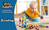 Розвиваючий тактильний набір М'який боулінг (10 кеглів + 2 м'ячі), фото 6