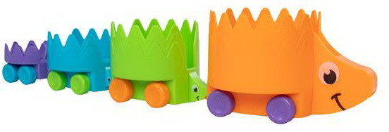 Розвиваюча іграшка каталка пірамідка Їжачки (4 шт) від Fat Brain Toys