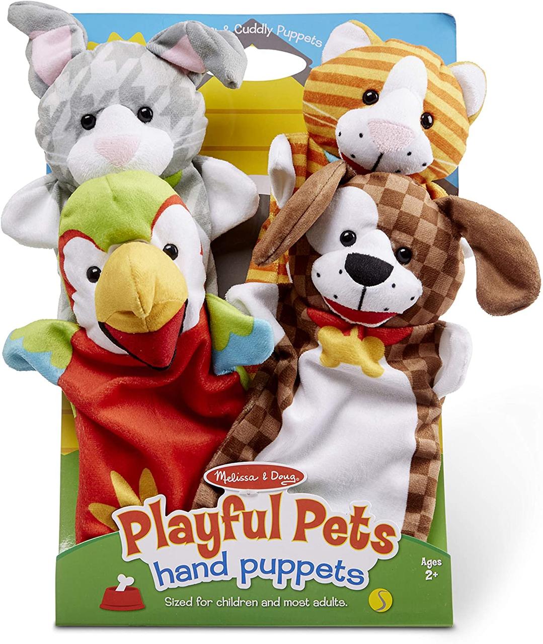 Сенсорний набір ляльок рукавичок Домашні тварини (4 шт) від Melissa & Doug, фото 1