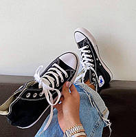 Черно-белые высокие кеды converse all star old skool