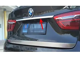 Хром планка над номером для BMW X6 F-16 2014-2019рр.
