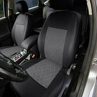 Чехлы на сиденья из экокожи Honda HR-V II (RU) 2015-2022 EMC-Elegant Черный + Серый