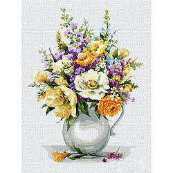 Картина за номерами "Чарівний букет квітів" Ідейка KHO3124 30х40 см