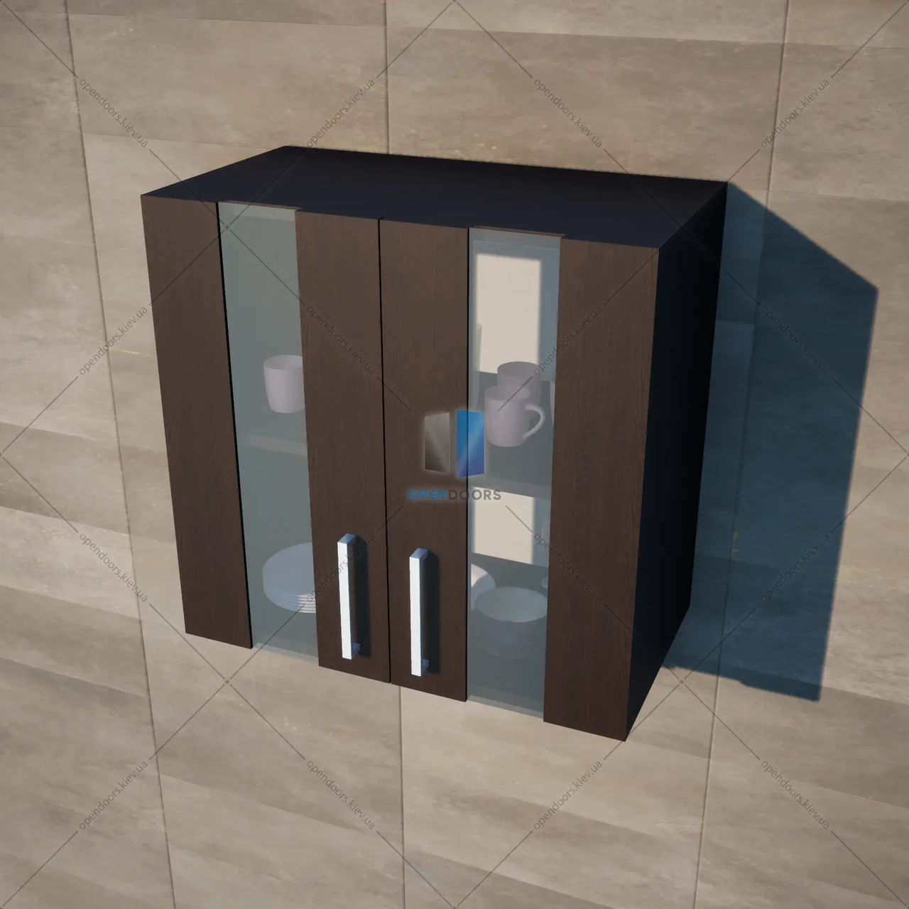 Шафа верхня навісна вітрина М17 600 мм – ДСП | Opendoors, фото 1