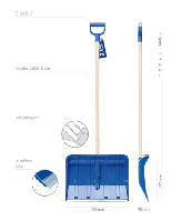 Лопата для уборки снега Prosperplast Alpin 49x140см (5905197140544)