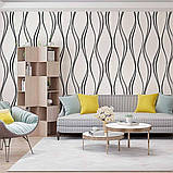 Самоклеюча 3D панель білі хвилі 700x700x5мм (195), фото 2