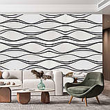 Самоклеюча 3D панель білі хвилі 700x700x5мм (195), фото 4