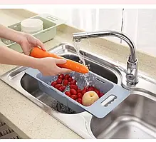 Портативний складаний кошик на мийку для миття фруктів і овочів 50380, фото 3