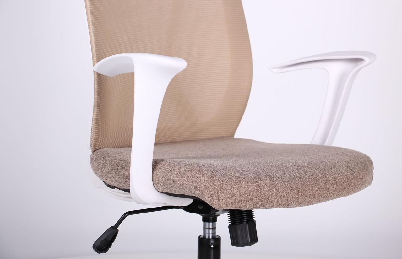Компьютерное кресло для сотрудников офиса Nickel White сиденье Сидней-09/спинка Сетка SL-02 беж AMF - фото 4 - id-p1651890073