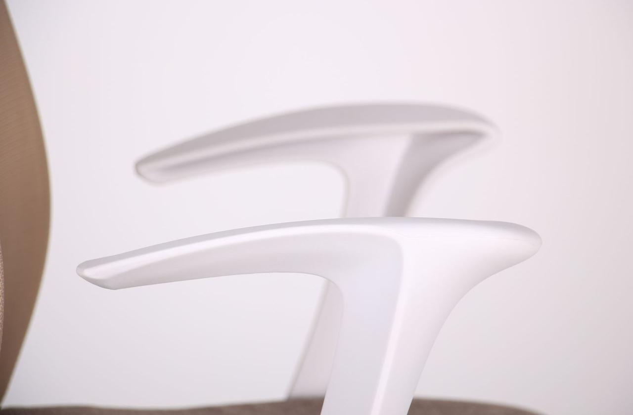 Компьютерное кресло для сотрудников офиса Nickel White сиденье Сидней-09/спинка Сетка SL-02 беж AMF - фото 2 - id-p1651890073