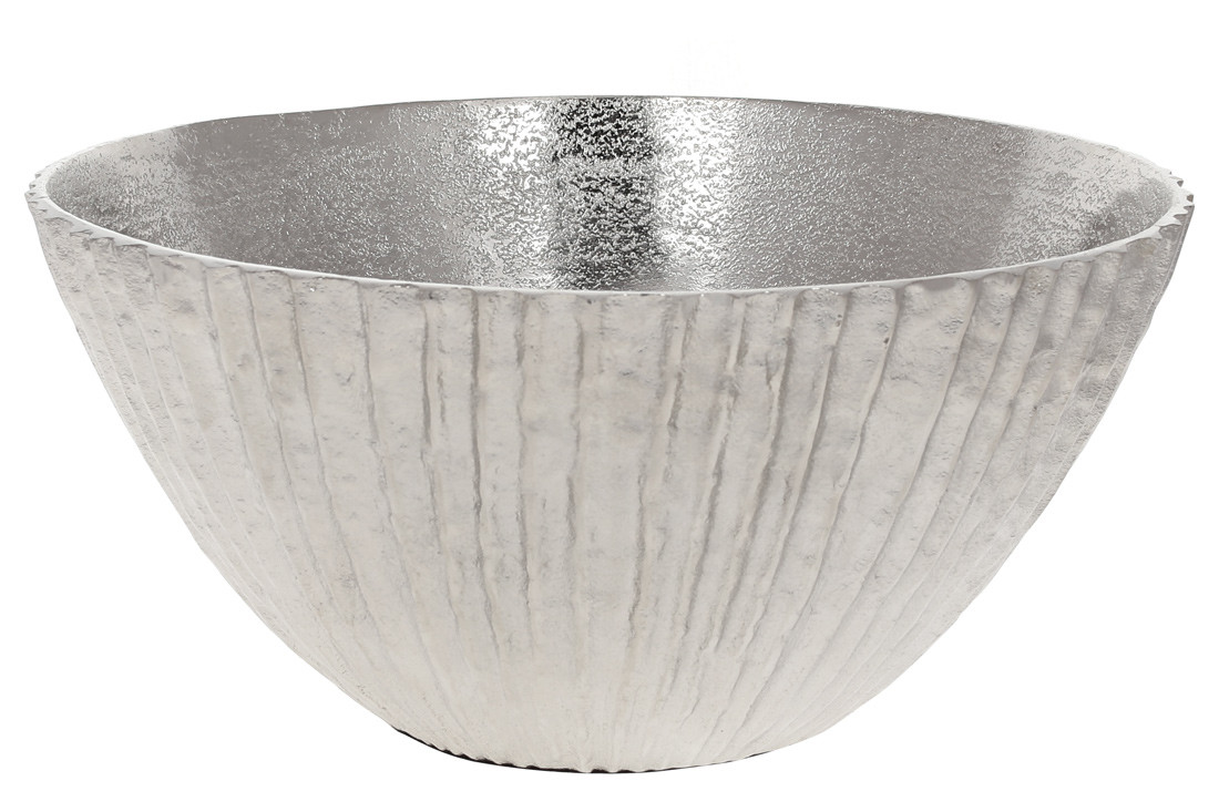 Декоративна алюмінієва чаша, колір - срібний, фото 1