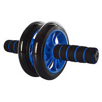 Тренажер колесо для мышц пресса MS 0872 диаметр 14 см (Синий) - MegaLavka