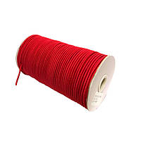 Шнурок-резинка круглый Luxyart 3 мм 500 м Красный