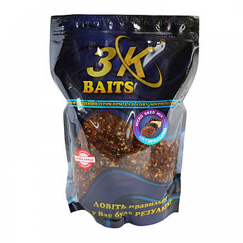 Прикормка 3k Baits Зерновий мікс Micro Seed Mix Натуральний 1кг 3к02301