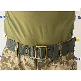 Ремінь стропа з металевою пряжкою, 2 стропи для портупеї, військовий, ширина 50 мм, колір олива