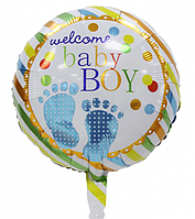 Фольгована кулька коло Welcome Baby Boy 18" Китай