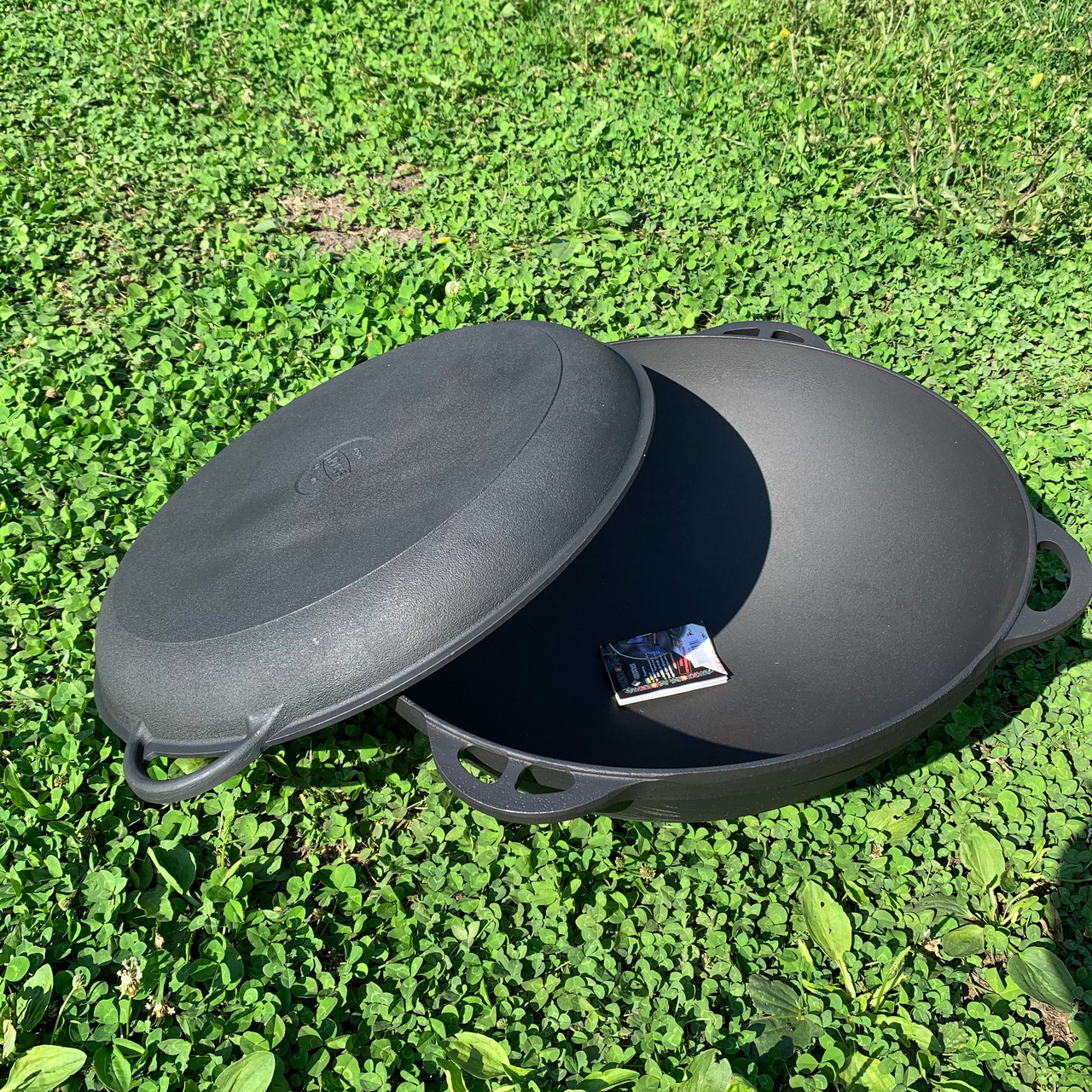 Казан чавунний 12 л азіатський "Сітон" із кришкою-сковородою (Кза12чс), фото 1