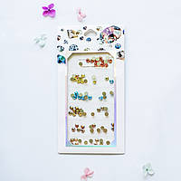 Набір кольорових об'ємних каміння для дизайну нігтів