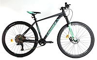 Велосипед найнер Crosser 075С 29" (рама 17, 21S) Hidraulic Shimano серо-зеленый