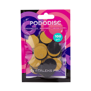 Змінні файли для педикюрного диска 100 гритів STALEKS PRO PODODISC L 50 шт., фото 1