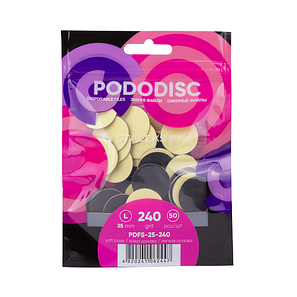 Змінні файли для педикюрного диска 240 гритів STALEKS PRO PODODISC L 50 шт., фото 1
