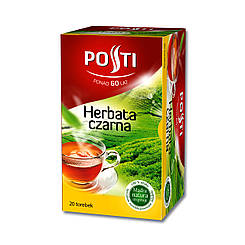 Чай чорний Екстра суміш чорного чаю в пакетиках упаковка 20пак.*1,5г ТМ Posti Польща