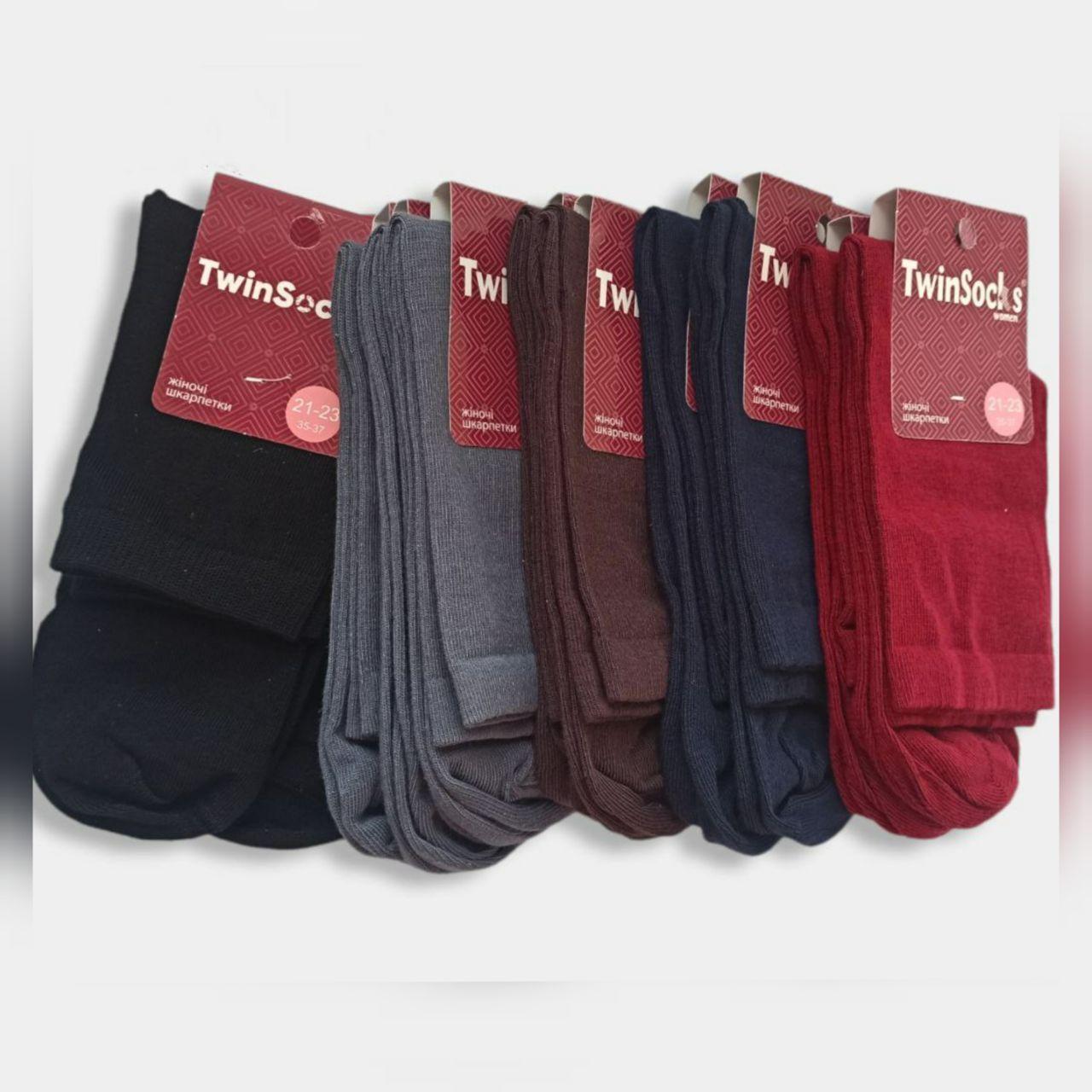 Високі шкарпетки жіночі однотонні  ТМ Twinsocks